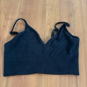 Black Strappy Crop Top